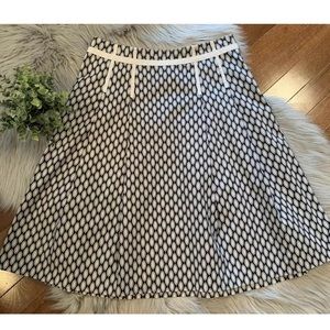 Gap Women’s A-Line Skirt Black Cream Side Zip